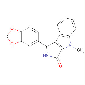 Pyrrolo[3,4-b]indol-3(2H)-one,1-(1,3-benzodioxol-5-yl)-1,4-dihydro-4-methyl- molecular structure