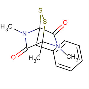 2,3-Dithia-5,7-diazabicyclo[2.2.2]octane-6,8-dione,1,5,7-trimethyl-4-(phenylmethyl)- molecular structure