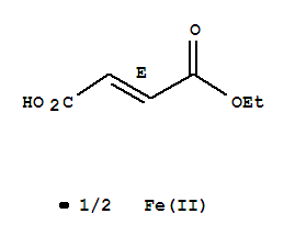 2-Butenedioicacid (2E)-, 1-ethyl ester, iron(2+) salt (2:1) molecular structure
