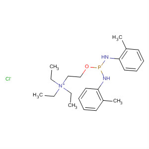 Ethanaminium,2-[[bis[(2-methylphenyl)amino]phosphinyl]oxy]-N,N,N-triethyl-, chloride molecular structure