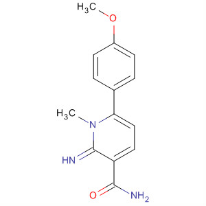 3-Pyridinecarboxamide,1,2-dihydro-2-imino-6-(4-methoxyphenyl)-1-methyl- molecular structure