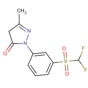 3H-Pyrazol-3-one,2-[3-[(difluoromethyl)sulfonyl]phenyl]-2,4-dihydro-5-methyl- molecular structure