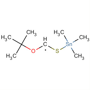 Methyl, (1,1-dimethylethoxy)[(trimethylstannyl)thio]- molecular structure