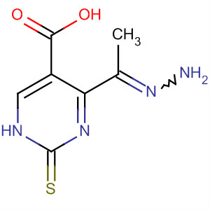 5-Pyrimidinecarboxylic acid, 4-(1-hydrazonoethyl)-1,2-dihydro-2-thioxo-