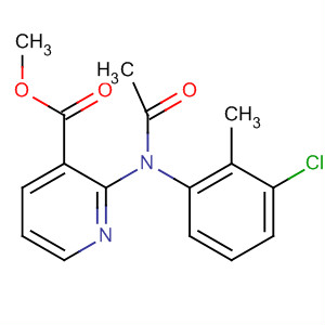 3-Pyridinecarboxylic acid, 2-[acetyl(3-chloro-2-methylphenyl)amino]-,methyl ester molecular structure
