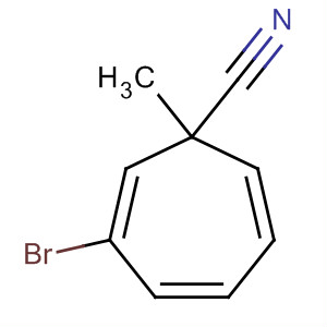 2,4,6-Cycloheptatriene-1-carbonitrile, 3-bromo-1-methyl- molecular structure