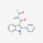 2-METHYLENE-1-(2-PHENYL-1H-INDOL-3-YL)-1,3-BUTANEDIONE molecular structure