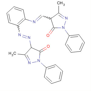 3H-Pyrazol-3-one,4-[[[2-[(4,5-dihydro-3-methyl-5-oxo-1-phenyl-1H-pyrazol-4-yl)azo]phenyl]imino]methyl]-2,4-dihydro-5-methyl-2-phenyl- molecular structure