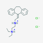 N'-[2-(10,11-dihydro-5H-dibenzo[a,d][7]annulen-5-ylidene)ethyl]-N,N-diethylethane-1,2-diaminium dichloride molecular structure