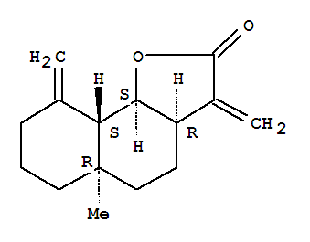 (3aR)-3aα,4,5,5a,6,7,8,9,9aβ,9bα-Decahydro-5aα-methyl-3,9-bis(methylene)naphtho[1,2-b]furan-2(3H)-one molecular structure