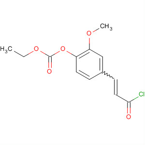 Carbonic acid, 4-(3-chloro-3-oxo-1-propenyl)-2-methoxyphenyl ethylester, (E)- molecular structure