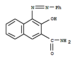 2-Naphthalenecarboxamide,3-hydroxy-4-(2-phenyldiazenyl)- molecular structure