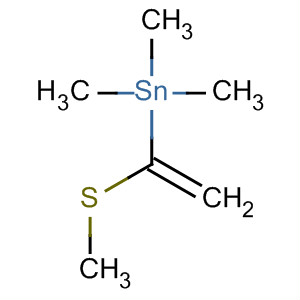 Stannane, trimethyl[1-(methylthio)ethenyl]- molecular structure