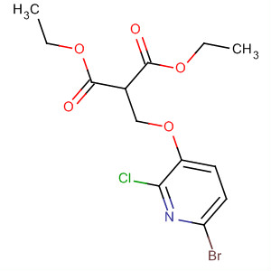 Propanedioic acid, [(6-bromo-2-chloro-3-pyridinyl)oxy]methyl-, diethylester molecular structure