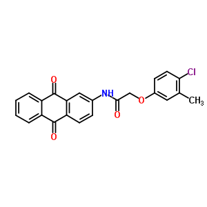 2-(4-chloro-3-methylphenoxy)-N-(9,10-dioxo-9,10-dihydroanthracen-2-yl)acetamide molecular structure