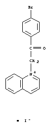 1-[2-(4-Bromophenyl)-2-oxoethyl]quinolinium molecular structure