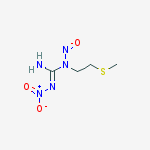(2E)-2-(amino{[2-(methylsulfanyl)ethyl](nitroso)amino}methylidene)-1-hydroxy-1-oxohydrazinium molecular structure
