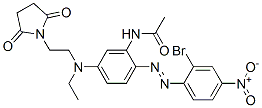 N-[2-[(2-Bromo-4-nitrophenyl)azo]-5-[[2-(2,5-dioxo-1-pyrrolidinyl)ethyl]ethylamino]phenyl]acetamide molecular structure