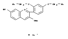 1-benzopyrylium, 2-[2,4-bis(phenylmethoxy)phenyl]-7-hydroxy-3-methoxy-, chloride (1:1) molecular structure