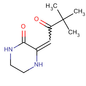 Piperazinone, 3-(3,3-dimethyl-2-oxobutylidene)- molecular structure