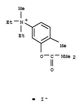 3-[(dimethylcarbamoyl)oxy]-N,N-diethyl-N,4-dimethylanilinium iodide molecular structure