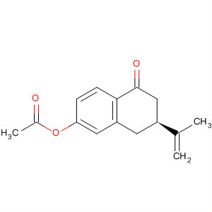 1(2H)-Naphthalenone, 6-(acetyloxy)-3,4-dihydro-3-(1-methylethenyl)-,(S)- molecular structure