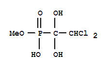 Methyl hydrogen (2,2-dichloro-1,1-dihydroxyethyl)phosphonate molecular structure
