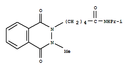 5-(3-methyl-1,4-dioxo-3,4-dihydrophthalazin-2(1H)-yl)-N-(propan-2-yl)pentanamide molecular structure
