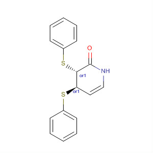 2(1H)-Pyridinone, 3,4-dihydro-3,4-bis(phenylthio)-, (3R,4R)-rel- molecular structure
