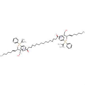 Hexadecanediamide,N,N'-bis[(1S,2R,3E)-2-[[(1,1-dimethylethyl)diphenylsilyl]oxy]-1-(hydroxymethyl)-3-nonenyl]- molecular structure