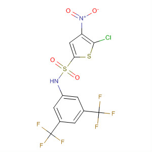 2-Thiophenesulfonamide,N-[3,5-bis(trifluoromethyl)phenyl]-5-chloro-4-nitro- molecular structure
