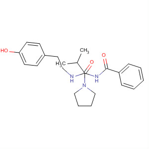 1-Pyrrolidinepropanamide,a-(benzoylamino)-N-[2-(4-hydroxyphenyl)ethyl]-b-methyl- molecular structure