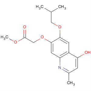 Acetic acid, [[4-hydroxy-2-methyl-6-(2-methylpropoxy)-7-quinolinyl]oxy]-,methyl ester molecular structure