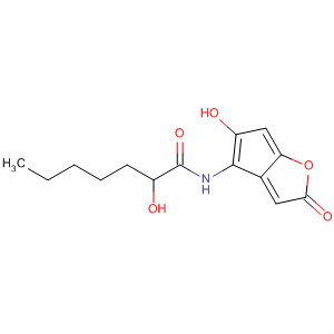 Heptanamide,N-(hexahydro-5-hydroxy-2-oxo-2H-cyclopenta[b]furan-4-yl)-2-hydroxy- molecular structure