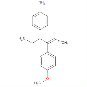 Benzenamine, 4-[1-ethyl-2-(4-methoxyphenyl)-2-butenyl]- molecular structure