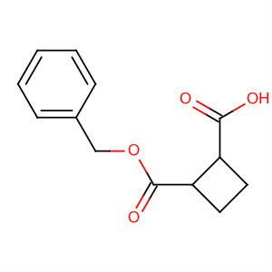 1,2-Cyclobutanedicarboxylic acid, mono(phenylmethyl) ester, (1S,2R)- molecular structure