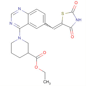 3-Piperidinecarboxylic acid,1-[6-[(2,4-dioxo-5-thiazolidinylidene)methyl]-4-quinazolinyl]-, ethyl ester