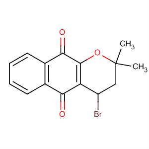 2H-Naphtho[2,3-b]pyran-5,10-dione, 4-bromo-3,4-dihydro-2,2-dimethyl- molecular structure