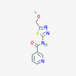 3-PYRIDINECARBOXAMIDE,N-[5-(METHOXYMETHYL)-1,3,4-THIADIAZOL-2-YL]- molecular structure