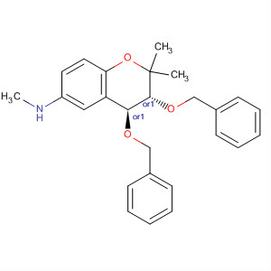 2H-1-Benzopyran-6-amine,3,4-dihydro-N,2,2-trimethyl-3,4-bis(phenylmethoxy)-, (3R,4S)-rel- molecular structure
