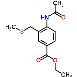 ethyl 4-(acetylamino)-3-[(methylsulfanyl)methyl]benzoate molecular structure