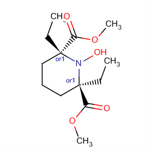 1-Piperidinyloxy, 2,6-diethyl-2,6-bis(methoxycarbonyl)-, (2R,6R)-rel- molecular structure