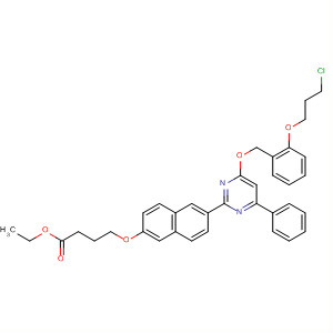 Butanoic acid,4-[[6-[4-[[2-(3-chloropropoxy)phenyl]methoxy]-6-phenyl-2-pyrimidinyl]-2-naphthalenyl]oxy]-, ethyl ester