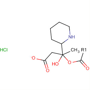 2-Piperidinemethanol, 1-methyl-, acetate (ester), hydrochloride molecular structure