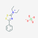 1,2,4-Dithiazol-1-ium, 5-(diethylamino)-3-phenyl-, perchlorate molecular structure