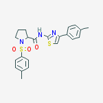 1-[(4-methylphenyl)sulfonyl]-N-[4-(4-methylphenyl)-1,3-thiazol-2-yl]prolinamide molecular structure