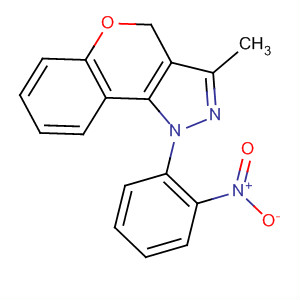 [1]Benzopyrano[4,3-c]pyrazole, 1,4-dihydro-3-methyl-1-(2-nitrophenyl)- molecular structure