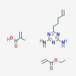 ethyl prop-2-enoate; 2-methylprop-2-enoic acid; 6-pent-4-enyl-1,3,5-triazine-2,4-diamine molecular structure