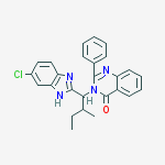3-[1-(6-chloro-1h-benzimidazol-2-yl)-2-methylbutyl]-2-phenylquinazolin-4-one molecular structure
