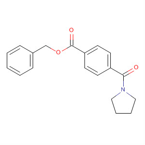 Benzoic acid, 4-(1-pyrrolidinylcarbonyl)-, phenylmethyl ester molecular structure